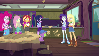 Applejack interrupting Rarity EG4