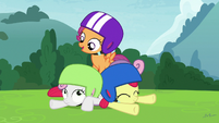 Cutie Mark Crusaders on the ground S7E6