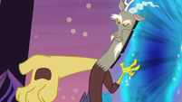 Discord extends his paw toward Tree Hugger S5E7