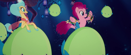 Pinkie Pie holding a lot of necklaces MLPTM