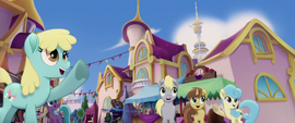 Ponies waving to Princess Twilight (new version) MLPTM