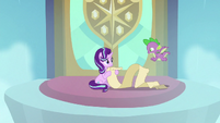 Starlight and Spike in front of the school S8E15