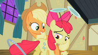 Apple Bloom looks at her two cutie marks S2E06