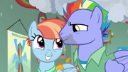 Bow and Windy excited to see Rainbow Dash S7E7