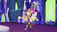 Discord and main cast group hug S5E22