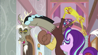 Discord winding up for a baseball pitch S8E15