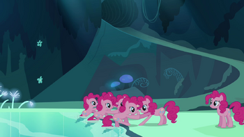 More Pinkie Pie clones coming out of the pond S3E03