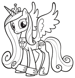 my little pony coloring pages princess cadence and shining armor wedding