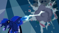 Princess Luna blasts the brick wall S5E13