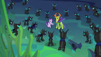 Starlight presents the new Thorax to the changelings S6E26