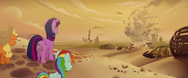 The Mane Six arrive at Klugetown MLPTM
