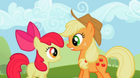 Applejack telling Apple Bloom what's uncouth S2E05