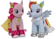 Build a Bear Workshop Pinkie Pie and Rainbow Dash in their special clothes.jpg