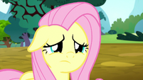 Fluttershy sad that Pinkie Pie is gone S8E18