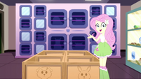 Fluttershy welcomes Sunset to the animal shelter SS7