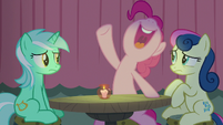 Pinkie Pie laughing hysterically S8E3