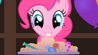 Pinkie Pie looks at the candy S1E22