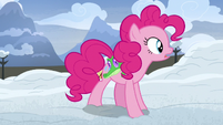Pinkie Pie shocked by what she hears S7E11