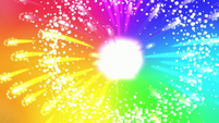 Rainbow-colored fireworks MLPRR