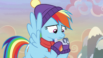 Rainbow Dash looking at winterchilla MLPBGE