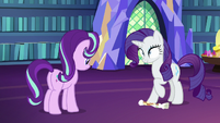 Rarity stomping on her dress drawing S6E21