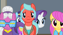 Rarity walking behind some ponies S4E08