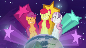 Cutie Mark Crusaders on top of the world S9E22