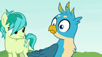 Gallus hears Ocellus growling off-screen S8E9