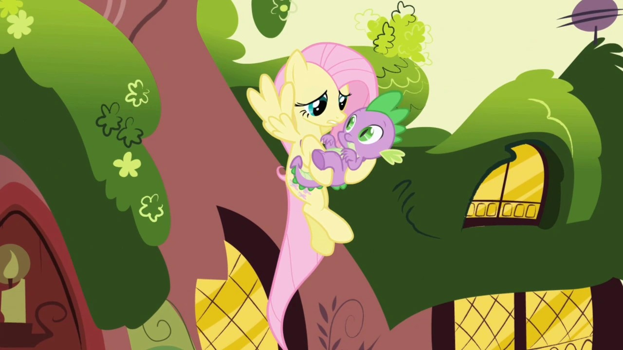 spike and fluttershy