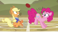 Pinkie Pie bumping the ball with her rump S6E18