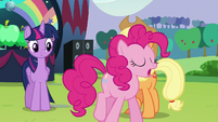 Pinkie says that Sapphire Shores is the second biggest pop star in all of Equestria S5E24