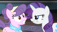 Rarity looking angrily at Suri S4E08