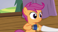 Scootaloo hears Sweetie tell her to calm down S7E21