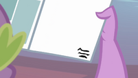 Small text on the blank page S4E06