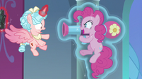 Pinkie points mini party cannon at Cozy S9E24