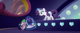 Rarity offering crystals to Spike MLPTM