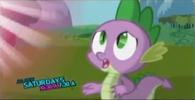 Spike sees Twilight use her magic S3E10