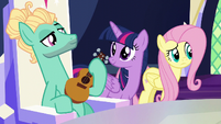 Fluttershy doesn't see Spike anywhere S6E11