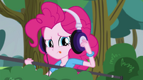 Pinkie Pie adjusts her headset EG3