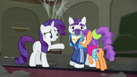 Rarity hires Plaid Stripes S6E9