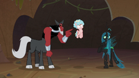 Tirek, Cozy, and Chrysalis arguing again S9E8