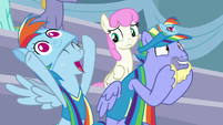Windy Whistles cheering for Rainbow Dash S7E7
