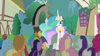 Celestia senses a change in Discord S03E10