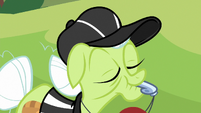 Granny Smith blowing her whistle S6E18