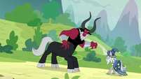 Lord Tirek sees Rockhoof approaching S9E24