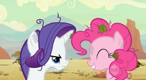 Rarity stuck with Pinkie Pie in the desert S2E14