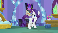 Rarity watches Spike leave the room S9E19