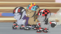 Roller derby fillies trying to stop S1E12