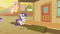 The door is slammed on Rarity and Fluttershy S1E21