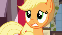 Applejack is a little worried.